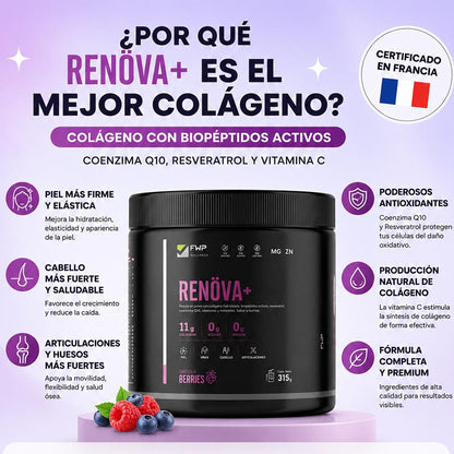 Colágeno Renöva+ con biopéptidos activos